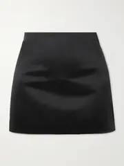 [LISA YANG] LISA YANG - Silk-satin Mini Skirt - Black - 1 1 Black