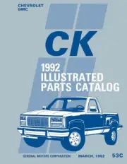 1992 Chevrolet GMC C/K Truck Parts Numbers Book List Guide Catalog Interchange