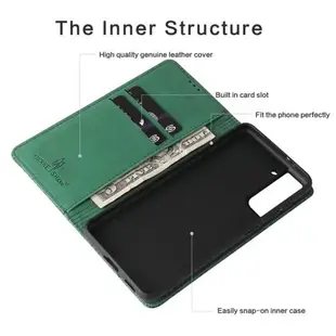 適用Samsung三星galaxy S21/plus/Ultra Leather case flip cover