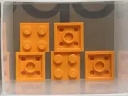 LEGO Parts - Orange Plate 2 x 2 - No 3022 - QTY 5