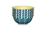 4x Mikasa Does it All Dining Tableware Glazed Bowl 15.7cm - Leafy Green