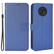 For Nokia G50 Magnetic Clasp Phone Case Diamond Texture PU Leather Foldable Stand Wallet Cover