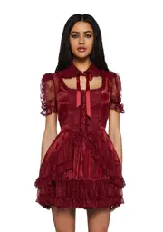 [Current Mood] Pretty Imperfect Mini Dress- Red