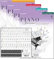 Piano Adventures Level 3B Learning Set By Nancy Faber - Lesson, Theory, Performance, Technique & Artistry Books & Juliet Music Piano Keys 88/61/54/49 Full Set Removable Sticker