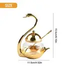 Elegant Swan Rack Condiment Container Holds Spices Easy to Clean