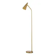 Scott Modern Sleek Standing Floor Light Lamp Brass