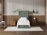 My Style Buttoned Headboard & Standard Base - Single / Seaglass / Gas Lift Base