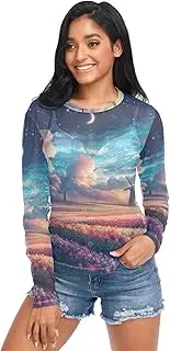 [RPLIFE] Vibrant Tulip Field Moonlight Mesh Sleeve Top, Rave Mesh Top S-XXL