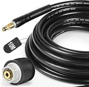 Pressure Washer Hose 10 m High Pressure Hose for Kärcher K2 K3 K4 K5 K6 K7 Hose Pressure Washer Extension Hose Replacement Hose, Quick Connect Connectors and Adapter Piece