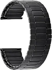 [YJYSUPUGH] 22mm Elastic Stainless Steel Watch Band Metal Band for Traditional Watches Quick Release Strap Universal Men's Wristband