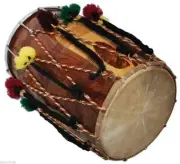 New Instrument Punjabi Bhangra Dhol for Wedding Instrument With Padded Bag