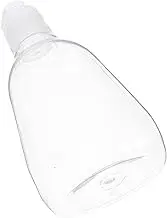 Zerodeko Squeezable Honey Holder with Flip Cap Portable Condiment Squeeze Bottle for Sauces Transparent Sauce Dispenser for Home Travel
