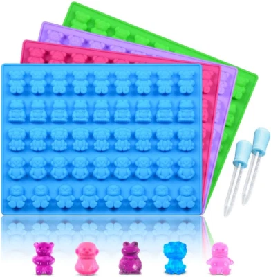 Silicone Candy Gummy Bear Molds - Chocolate Molds Including Bears, Frogs, Lions