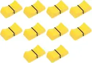 uxcell Plastic Straight Slide Potentiometer Flat Push Knob Insert Shaft 4x1mm Yellow 10pcs