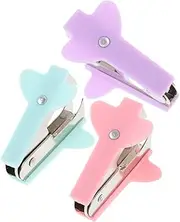 SHINEOFI 3 Pcs Scheme Staple Puller Removal Tool Metal Body Hand Stapler Lightweight Desktop Office Stapler for Students