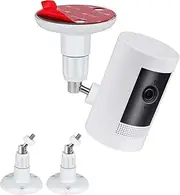 [PAIKIUU] Pack of 2 Self-Adhesive Ring Camera Mount, Wall Mount No Drilling, Mounting Bracket, 360 Degree Adjustable, Screwless for Surveillance Camera