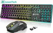 ZIYOULANG T3 Wireless Gaming Keyboard & Mouse Combo, RGB Backlit for Laptop/PC