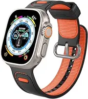 Caseology by Spigen Athlex Band Breathable hybrid Silicone structure for Apple Watch Band for Apple Watch Series (49/45/44/42mm) - Active Orange