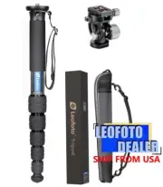Leofoto Monopod MP-366C+VH-10S CF with VH-10S Two Way Tilt Head