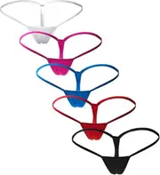 5 Pack Sexy Mini Thong Micro G-string Womens Underwear Briefs Panties Lingerie Knickers Yyv 5 Colors M