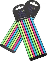 Homoyoyo 2pcs Highlighter Tape Strips - Neon Sticky Highlight Strips for Page Marking - Note Taking and Organizing in Office School and Home Vibrant Colors for Easy Tracking and