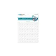 MultiCraft 3D Dual-Adhesive Hook & Loop Dots - White Round, 3/8in (10mm), 64 pac