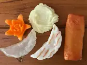 REALISTIC FAUX PLAY KIDS ASIAN FOOD ● EGG ROLL DIM SUM NOODLES SHRIMP SUSHI ●NEW