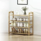 Bamboo Shoe Rack Storage Organizer Wooden Shelf Stand Shelves 3/4/5 Tiers Lay...