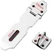 Cabinet Safes Stainless Steel Padlock Gate Hasp Staple Door 90 Degrees Latches Lock Shed Latch Household Burglar-Proof Gun Safes(2inch)