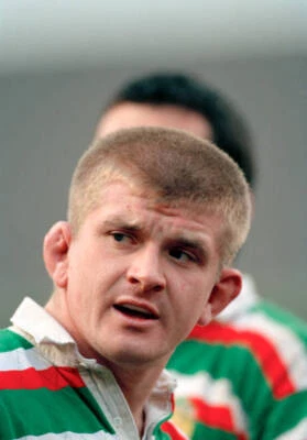 Graham Rowntree in action for Leicester Tigers during the Pilk- Old Rugby Photo