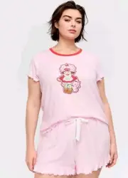 Peter Alexander Ladies Strawberry Shortcake Pj Pink Set Size 1+ (16-18) BNWT