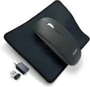 Wireless Mouse and Pad Combo, Dual Mode Bluetooth 5.2, and USB Receiver 2.4G