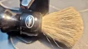 The Art of Shaving Pure Badger Hair Shaving Brush and Stand Black Handl NO BOX