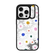 iPhone 16 Pro Mirror Ring Stand Case MagSafe Compatible Daisy Fields Multi