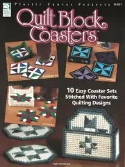 Quilt Block Coasters Plastic Canvas Patriotic Log Cabin Amish Patchwork BOOK