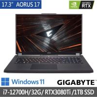 GIGABYTE AORUS 17 YE5 (i7-12700H/RTX3080Ti) 可刷卡現金再優惠