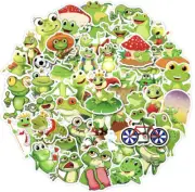 Frog Sticker 50 Pack Funny Toad Cute Froggy Green Cartoon Waterproof Decals New