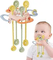 Silicone Pull String Activity Toy, Toddler Fidget Sensory Airplane Travel Toys, Children Fidget Travel Game for Car Seat Crib Stocking Stuffers