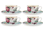 Ashdene Jardin Peony - Teacup & Saucer Set Of 4