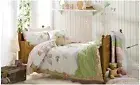 Cotton House Kids Lulu Ooh Ooh SINGLE Bed Coverlet Set. Embroidered Design
