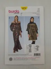 Burda Sewing Pattern 6474 Women's Dress Pattern Size US 8-18 EUR 34-44 NEW