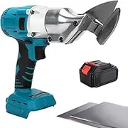 Cordless Electric Shears, Industrial Grade Brushless Electric Scissors, 1600rpm Electric Heavy Duty Metal Cutting Tools, Cordless Electric Shears with Battery,for Metal Sheets, Leather, Carpets(One Ba
