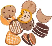 Generic 10pcs Cookie Embroidered Iron Patches Cute Applique for DIY Clothing Bags and Accessories Creative Decorative Patches for Everyday Use