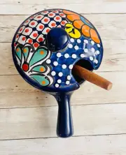 Terracotta Salsa Sugar Holder With Spoon Salsero Azucarero De Barro Con Cuchara