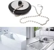 Rubber plug Stopper with Chain Sink Strainer bathroom Sink Drain Plug