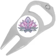 Lotus Flower Golf Ball Marker Divot Repair Tool Bottle Opener