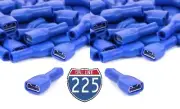 14-12 Gauge BLUE Female Speaker Silver Spade Terminals 10 pieces