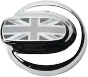 Chrome UV Protected Black Union Jack Style Fuel Tank Cover Compatible For mini cooper R55,R56 Cooper S (1 Pcs/Set)