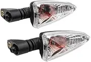 Front Rear Turning Indicator Lights Motorcycle Turning Signal Indicator Light Band Connection Line Short, for F650GS F700GS Motorcycle Turn Signal Lights(BLACK White no wire)
