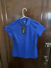New Adidas Golf Womens Medium Climalite Polo Blue New With Tags